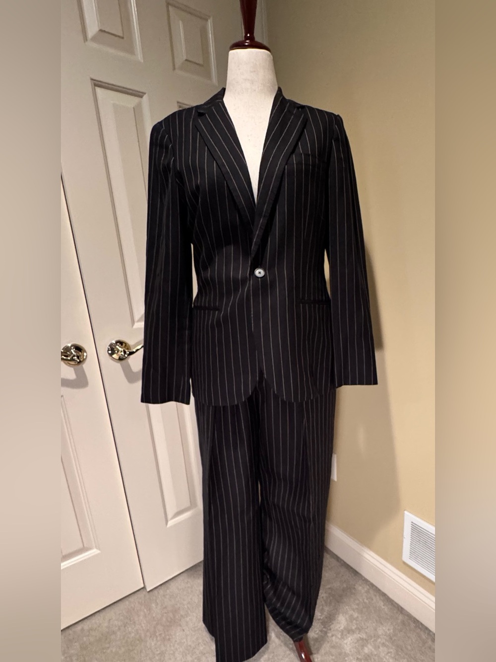 Ralph Lauren Black Pinstripe Two-Piece Suit